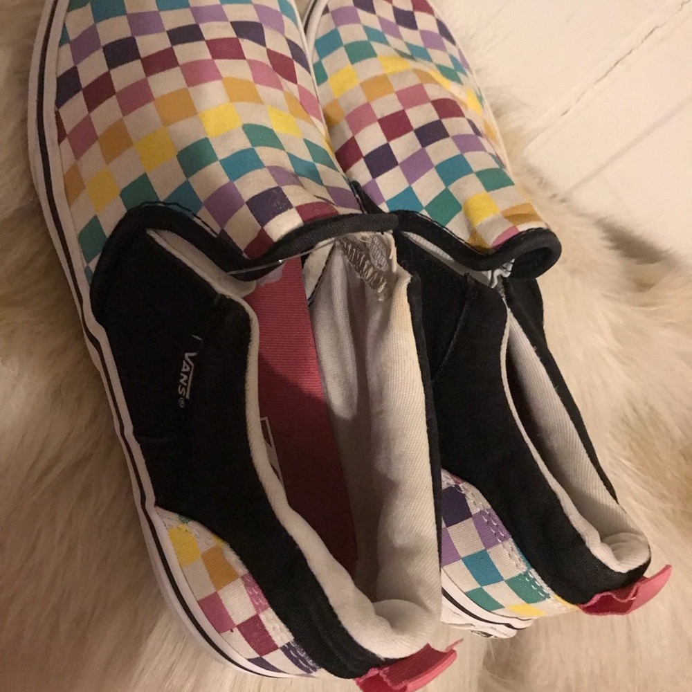 Vans Checked Multi Color Size: 6 - image 4